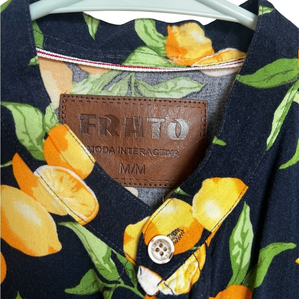 Vibrant Lemon Print Black Shirt - Picture 3 of 3